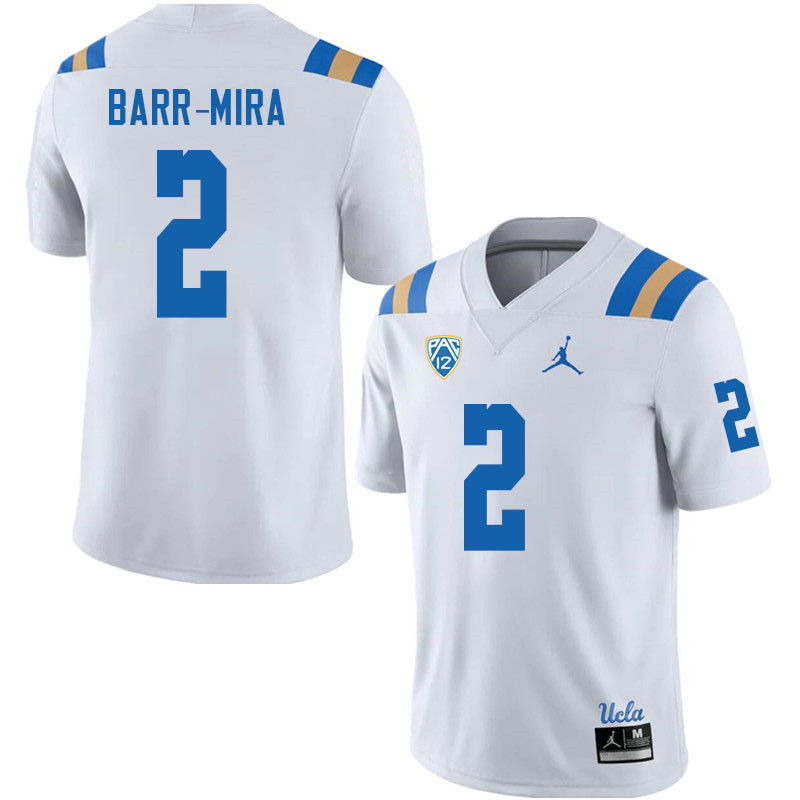 Jordan Brand Men-Youth #2 Nicholas Barr-Mira UCLA Bruins College Football Jerseys Sale-White